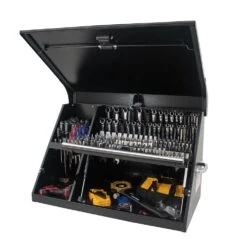 Husky Heavy-Duty 36 In. W X 17 In. D Black Steel Portable Triangle Top Chest For Sockets, Wrenches And Screwdrivers 11 Husky Heavy-Duty 36 In. W X 17 In. D Black Steel Portable Triangle Top Chest For Sockets, Wrenches And Screwdrivers -Husky Shop black husky top tool chests thd36280 40 1000