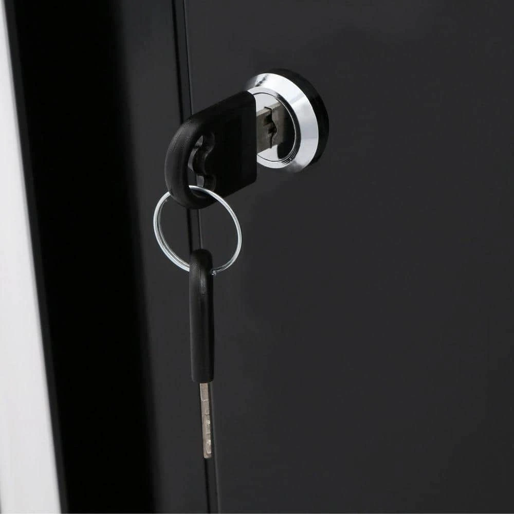 Husky Ready-to-Assemble 24-Gauge Steel Wall Mounted Garage Cabinet In Black (28 In. W X 29.7 In. H X 12 In. D) 6 Husky Ready-to-Assemble 24-Gauge Steel Wall Mounted Garage Cabinet In Black (28 In. W X 29.7 In. H X 12 In. D) - Image 6