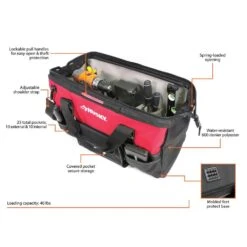 Husky 22 In. Spring-Loaded Tool Bag -Husky Shop black red husky tool bags 1h 2220 slo 44 1000