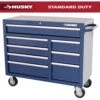 Husky Standard Duty 42 In. 8-Drawer Blue Rolling Tool Cabinet