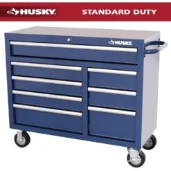 Husky Standard Duty 42 In. 8-Drawer Blue Rolling Tool Cabinet