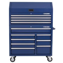 Husky Standard Duty 42 In. X 18 In. D 12-Drawer Blue Rolling Tool Chest Combo 15 Husky Standard Duty 42 In. X 18 In. D 12-Drawer Blue Rolling Tool Chest Combo -Husky Shop blue husky tool chest combos h42ch4tr8blu 40 1000