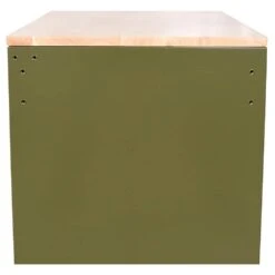 Husky 46 In. W X 18.1 In. D 9-Drawer Army Green Mobile Workbench Cabinet With Solid Wood Top -Husky Shop gloss army green husky mobile workbenches h46x18mwc9army m 76 1000