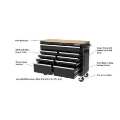 Husky Tool Storage 46 In. W X 18 In. D 9-Drawer Mobile Workbench Cabinet In Gloss Black 25 Husky Tool Storage 46 In. W X 18 In. D 9-Drawer Mobile Workbench Cabinet In Gloss Black -Husky Shop gloss black husky mobile workbenches h46x18mwc9blk 31 1000