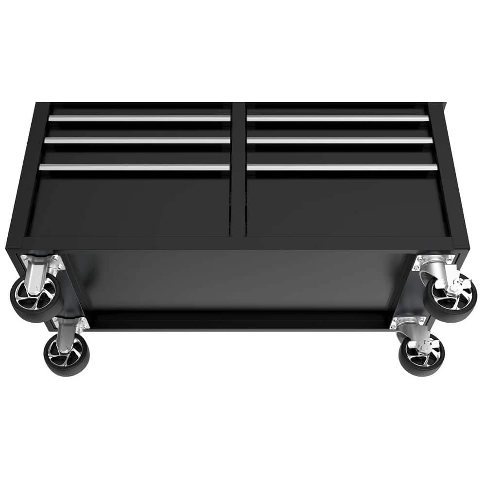 Husky Tool Storage 46 In. W X 18 In. D 9-Drawer Mobile Workbench Cabinet In Gloss Black 7 Husky Tool Storage 46 In. W X 18 In. D 9-Drawer Mobile Workbench Cabinet In Gloss Black - Image 7