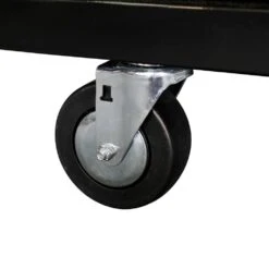 Husky 84 In. W 18 In. D 15-Drawer Mobile Workbench With Wood Top In Gloss Black -Husky Shop gloss black husky mobile workbenches hotc8415b11m 40 1000