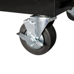 Husky 84 In. W 18 In. D 15-Drawer Mobile Workbench With Wood Top In Gloss Black -Husky Shop gloss black husky mobile workbenches hotc8415b11m 77 1000