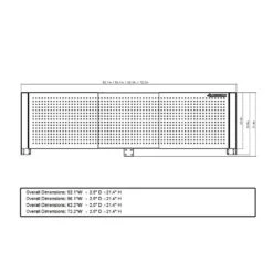 Husky 52 In. W To 72 In. W Gloss Black Adjustable Pegboard -Husky Shop gloss black husky pegboards hoaa52b11 66 1000