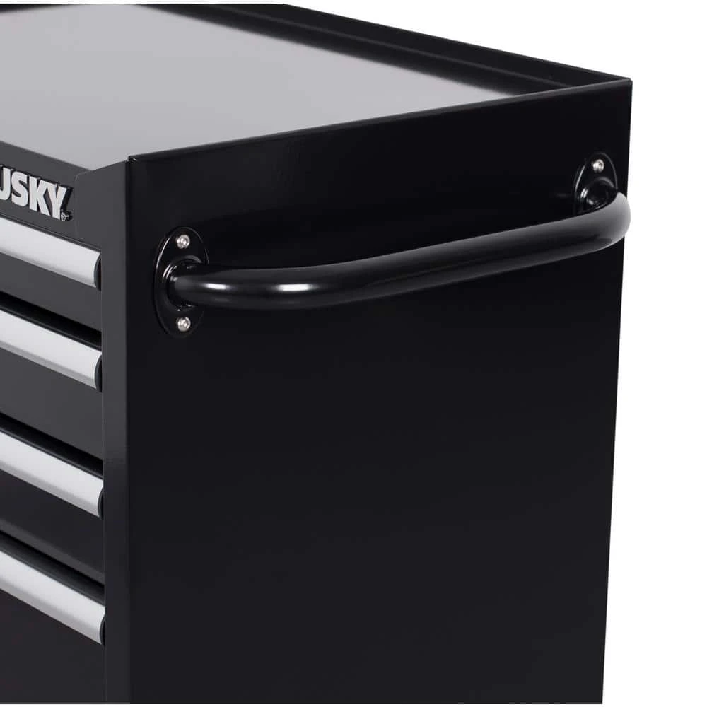 Husky Tool Storage 27 In. W X 18 In. D 5-Drawer Gloss Black Rolling Tool Cabinet 5 Husky Tool Storage 27 In. W X 18 In. D 5-Drawer Gloss Black Rolling Tool Cabinet - Image 5