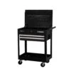 Husky Tool Storage 28 In. W Standard Duty Gloss Black Rolling Tool Utility Cart With Lift-Top
