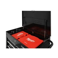 Husky 33 In. W 4-Drawer Mechanics Tool Utility Cart In Gloss Black -Husky Shop gloss black husky tool carts houc3304b10 1d 1000