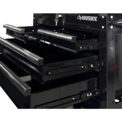 Husky 33 In. W 4-Drawer Mechanics Tool Utility Cart In Gloss Black -Husky Shop gloss black husky tool carts houc3304b10 77 1000