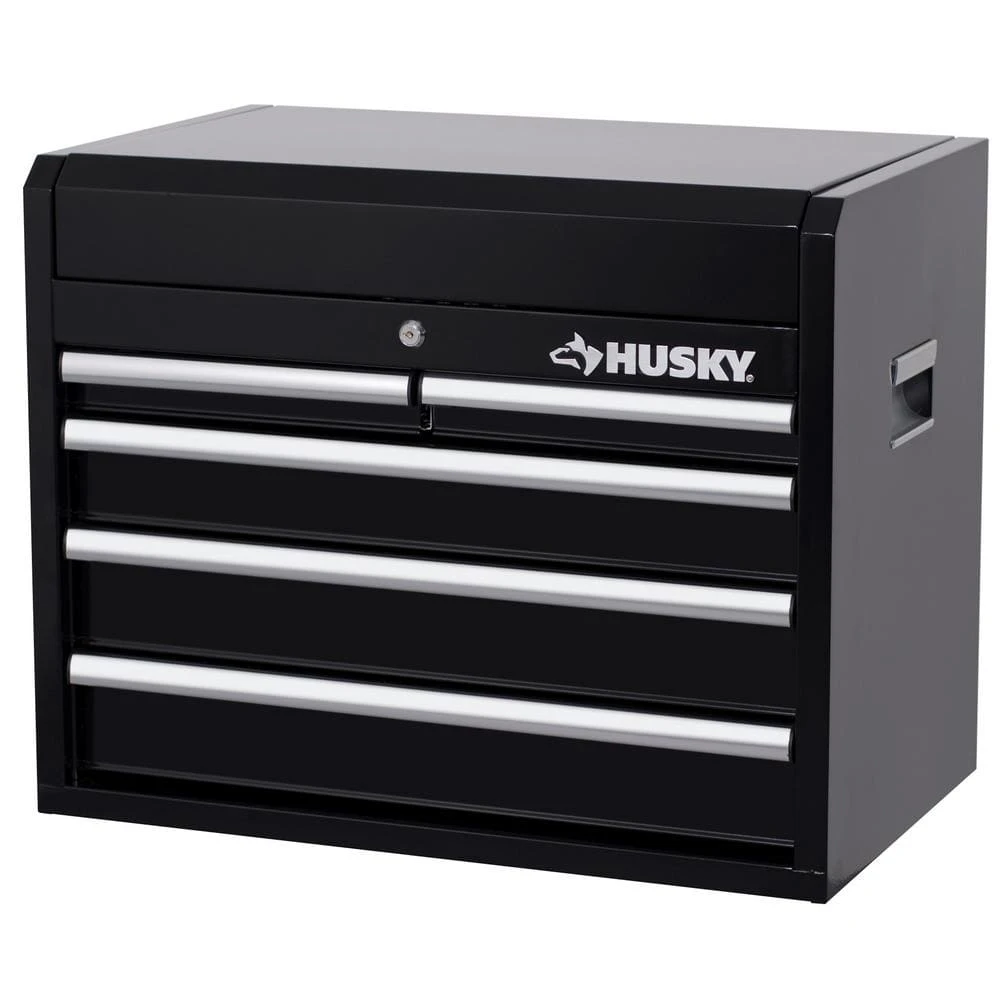 Husky Tool Storage 26 In. W X 16 In. D 5-Drawer Gloss Black Top Tool Chest 5 Husky Tool Storage 26 In. W X 16 In. D 5-Drawer Gloss Black Top Tool Chest - Image 5