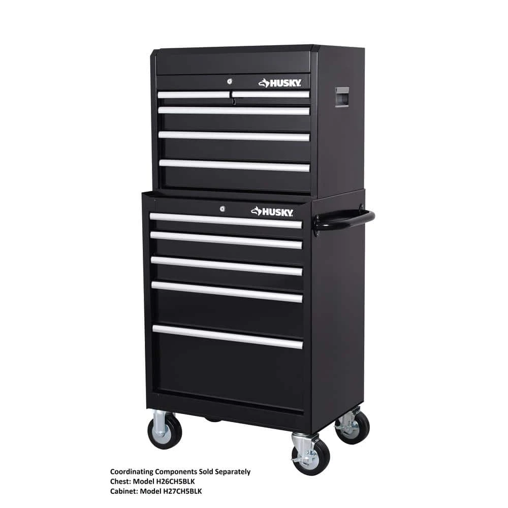 Husky Tool Storage 26 In. W X 16 In. D 5-Drawer Gloss Black Top Tool Chest 6 Husky Tool Storage 26 In. W X 16 In. D 5-Drawer Gloss Black Top Tool Chest - Image 6