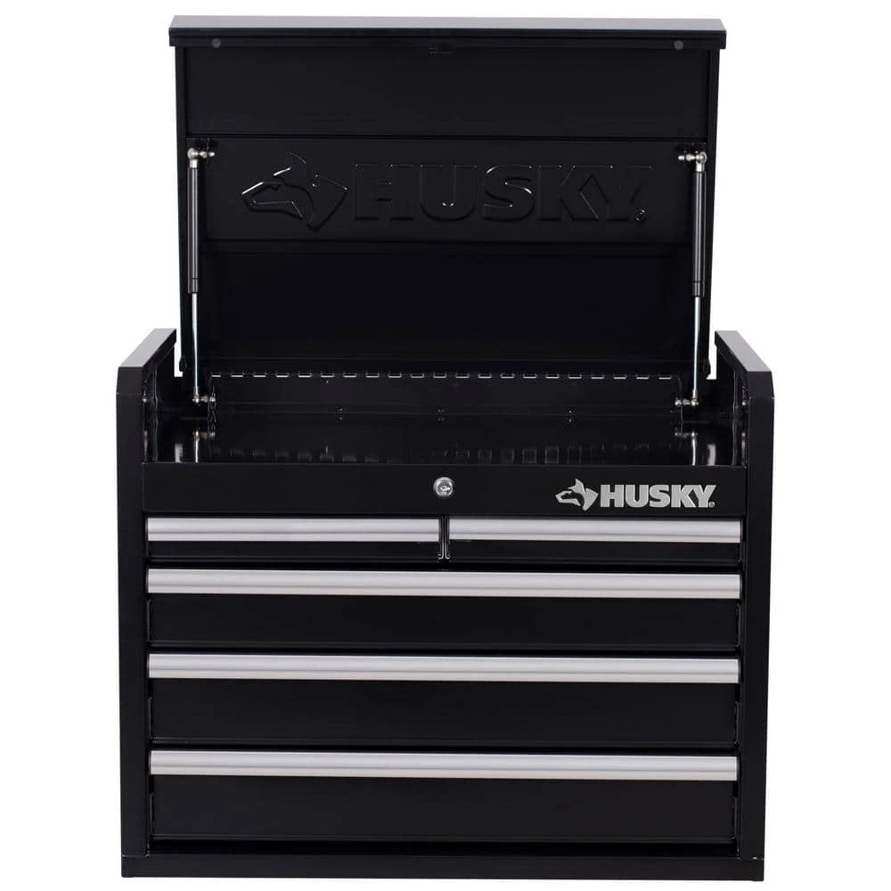 Husky Tool Storage 26 In. W X 16 In. D 5-Drawer Gloss Black Top Tool Chest 7 Husky Tool Storage 26 In. W X 16 In. D 5-Drawer Gloss Black Top Tool Chest - Image 7