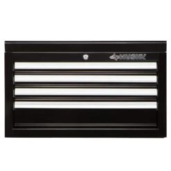 Husky 26 In. W X 12 In. D Standard Duty 4-Drawer Top Tool Chest In Gloss Black