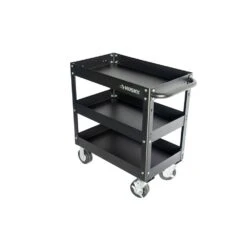 Husky 28 In. Wide 17 In. Deep 3 Tier Cart, Gloss Black