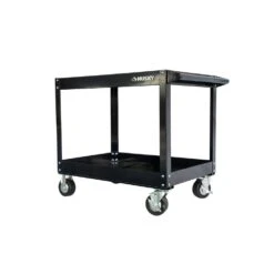 Husky 36 In. W X 24.1 In. Deep 2 Tier Cart, Gloss Black -Husky Shop gloss black husky utility carts houc36a2b11 1f 1000
