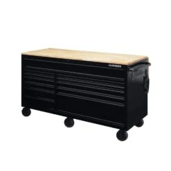 Husky 62 In. W X 36 In. D Standard Duty 12-Drawer Mobile Workbench Tool Chest With Full Length Extension Table In All Black 24 Husky 62 In. W X 36 In. D Standard Duty 12-Drawer Mobile Workbench Tool Chest With Full Length Extension Table In All Black -Husky Shop gloss black with black trim husky mobile workbenches hotc6212b11m 1f 1000