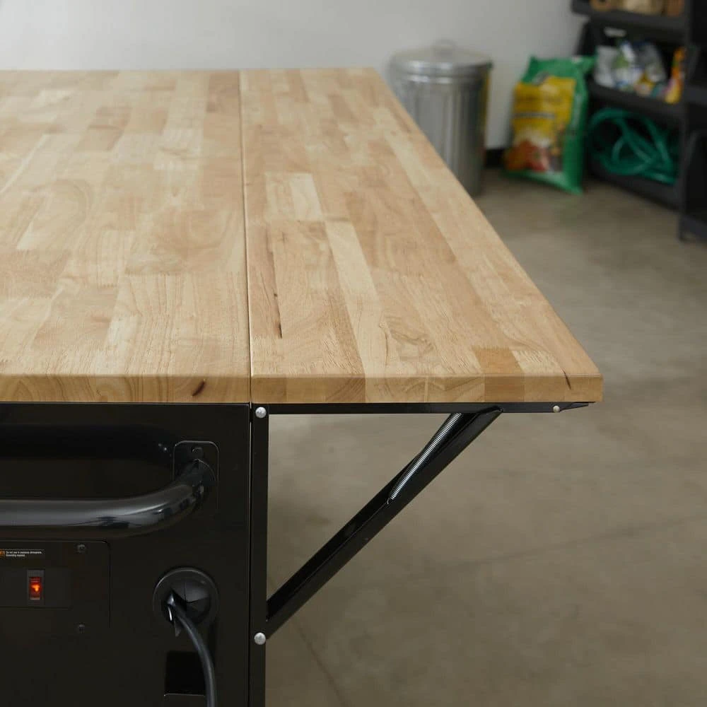 Husky 62 In. W X 36 In. D Standard Duty 12-Drawer Mobile Workbench Tool Chest With Full Length Extension Table In All Black 7 Husky 62 In. W X 36 In. D Standard Duty 12-Drawer Mobile Workbench Tool Chest With Full Length Extension Table In All Black - Image 7