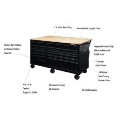 Husky Shop 29 Husky Shop -Husky Shop gloss black with black trim husky mobile workbenches hotc6212b11m e1 1000