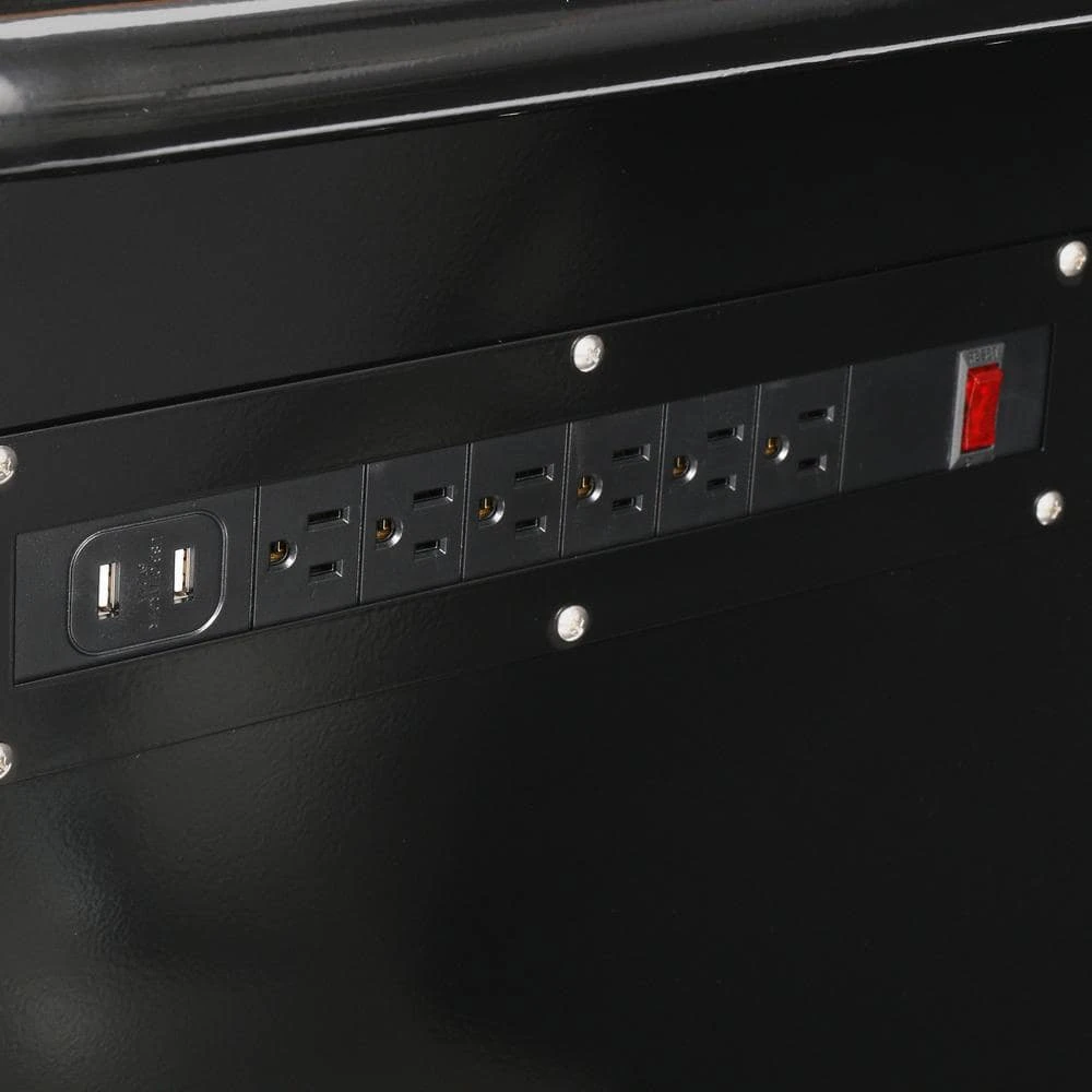 Husky 62 In. W X 36 In. D Standard Duty 12-Drawer Mobile Workbench Tool Chest With Full Length Extension Table In All Black 12 Husky 62 In. W X 36 In. D Standard Duty 12-Drawer Mobile Workbench Tool Chest With Full Length Extension Table In All Black - Image 12