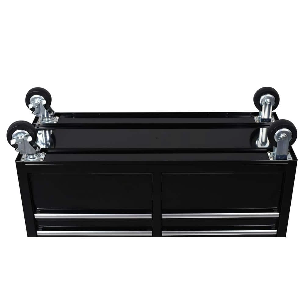 Husky 46 In. W X 18 In. D 9-Drawer Black Mobile Workbench Cabinet 3 Husky 46 In. W X 18 In. D 9-Drawer Black Mobile Workbench Cabinet - Image 3