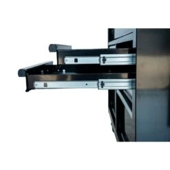 Husky 46 In. X 25 In. D 9-Drawer Mobile Workbench With Adjustable Height Wood Top In Gloss Black -Husky Shop gloss black with silver trim husky mobile workbenches holc4609b11m 76 1000