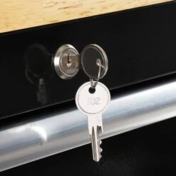 Husky 72 In. W X 24 In. D 18-Drawer Standard Duty Mobile Workbench Cabinet With Solid Wood Top And Pegboard In Gloss Black -Husky Shop gloss black with silver trim husky mobile workbenches hotc7218b13m 44 1000