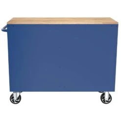 Husky Tool Storage 46 In. W X 18 In. D 9-Drawer Gloss Blue Mobile Workbench Cabinet -Husky Shop gloss blue husky mobile workbenches h46x18mwc9blu 77 1000