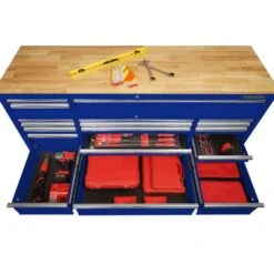 Husky Tool Storage 72 In. W Standard Duty Gloss Blue Mobile Workbench Tool Chest -Husky Shop gloss blue with silver trim husky mobile workbenches hotc7218b31m 66 1000