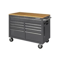 Husky 46 In. W X 25 In. D 9-Drawer Gloss Gray Mobile Workbench