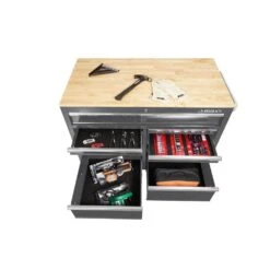Husky 46 In. W X 25 In. D 9-Drawer Gloss Gray Mobile Workbench -Husky Shop gloss gray husky mobile workbenches hotc4609b46m 77 1000