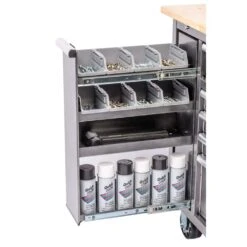 Husky 61 In. W X 24 In. D Standard Duty 10-Drawer Mobile Workbench Tool Chest With Sliding Bin Storage Drawer In Silver 20 Husky 61 In. W X 24 In. D Standard Duty 10-Drawer Mobile Workbench Tool Chest With Sliding Bin Storage Drawer In Silver -Husky Shop gloss gray with silver trim husky mobile workbenches h61mwc10sr 66 1000