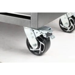 Husky 61 In. W X 24 In. D Standard Duty 10-Drawer Mobile Workbench Tool Chest With Sliding Bin Storage Drawer In Silver 26 Husky 61 In. W X 24 In. D Standard Duty 10-Drawer Mobile Workbench Tool Chest With Sliding Bin Storage Drawer In Silver -Husky Shop gloss gray with silver trim husky mobile workbenches h61mwc10sr fa 1000