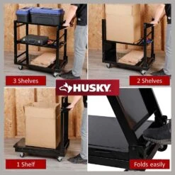 Husky 33 In. W Folding Utility Cart -Husky Shop gloss husky tool carts 00069 77 1000