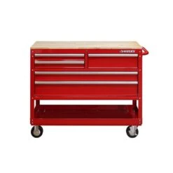 Husky 46 In. W X 18 In. D Standard Duty 5-Drawer Rolling Utility Tool Cart In Gloss Red -Husky Shop gloss red husky tool carts houc4605b21m c3 1000