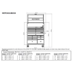 Husky 42 In. 12-Drawer 24.5 In. Deep Tool Chest/Rolling Cab Set Gross Red -Husky Shop gloss red husky tool chest combos hotc4212b21s a0 1000