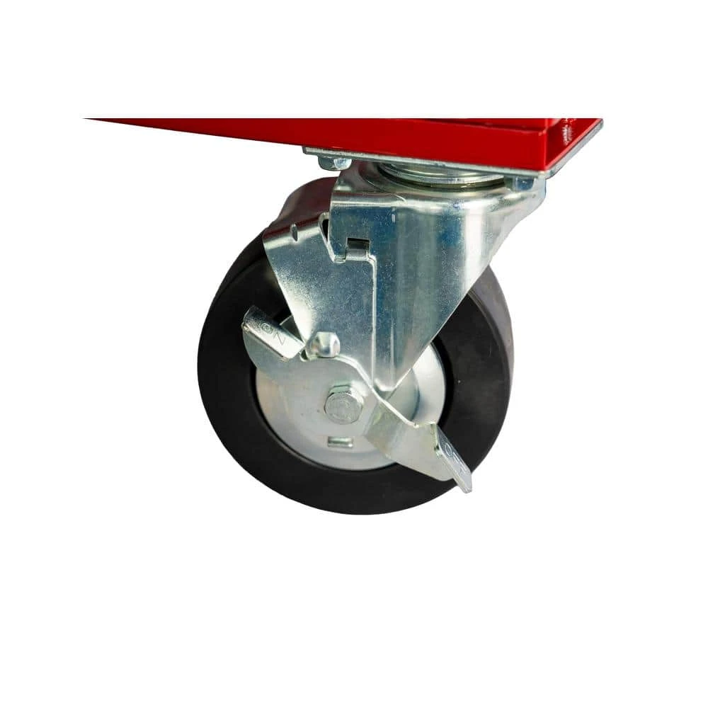 Husky 28 In. 3 Tier Cart, Gloss Red 6 Husky 28 In. 3 Tier Cart, Gloss Red - Image 6