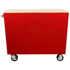 Husky 42 In. W X 18.1 In. D Standard Duty 10-Drawer Mobile Workbench Tool Chest With Solid Wood Top In Gloss Red 18 Husky 42 In. W X 18.1 In. D Standard Duty 10-Drawer Mobile Workbench Tool Chest With Solid Wood Top In Gloss Red -Husky Shop gloss red with silver finishes husky mobile workbenches h42mwc10r tl 66 1000