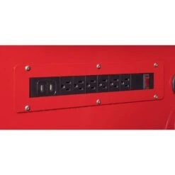 Husky 52 In. W X 24.5 In. D 9-Drawer Standard Duty Mobile Workbench Tool Chest With Solid Work Top And Pegboard In Gloss Red -Husky Shop gloss red with silver trim husky mobile workbenches hotc5209b23m 44 1000