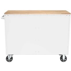 Husky Tool Storage 46 In. W X 18 In. D 9-Drawer Gloss White Mobile Workbench Cabinet -Husky Shop gloss white husky mobile workbenches h46x18mwc9wht 77 1000