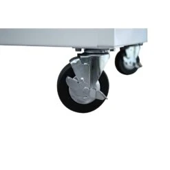 Husky 52 In. W X 24.5 In. D 9-Drawer Standard Duty Mobile Workbench Tool Chest With Solid Work Top And Pegboard In Gloss White -Husky Shop gloss white with silver trim husky mobile workbenches hotc5209bj2m 4f 1000