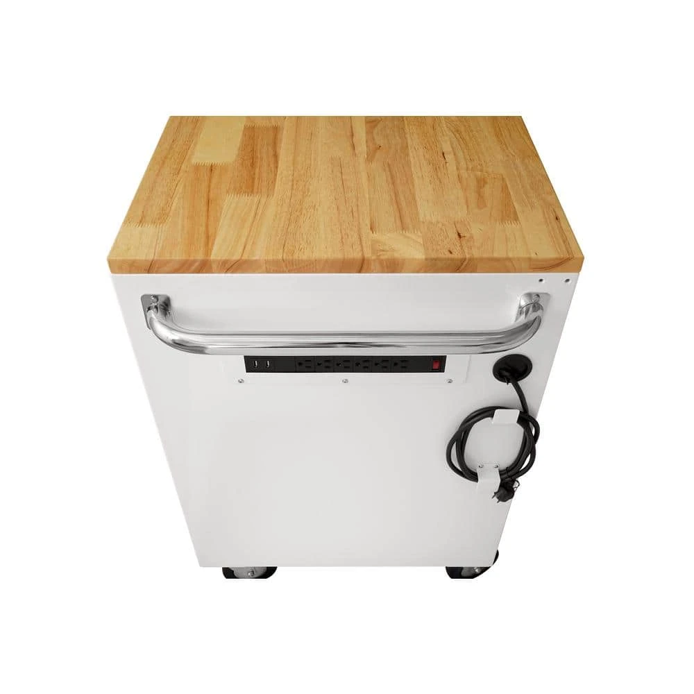 Husky Tool Storage 72 In. W Standard Duty Gloss White Mobile Workbench Tool Chest 11 Husky Tool Storage 72 In. W Standard Duty Gloss White Mobile Workbench Tool Chest - Image 11