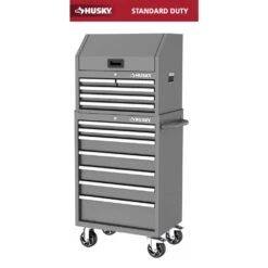 Husky Tool Storage 27 In. W Standard Duty Gray Tool Chest Combo