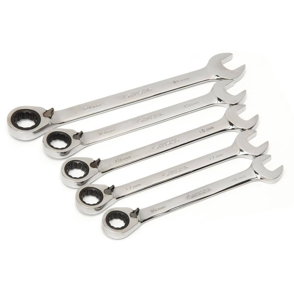 Husky 72-Tooth Large Reversible Metric Ratcheting Wrench Set (5-Piece) 7 Husky 72-Tooth Large Reversible Metric Ratcheting Wrench Set (5-Piece) - Image 7