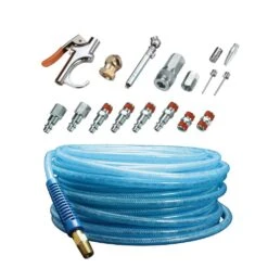 Husky 1/4 In. X 50 Ft. Poly Air Hose And Air Accessories Kit (17-Pieces)
