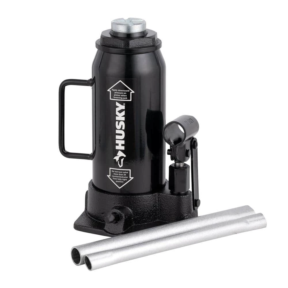 Husky 12-Ton Hydraulic Bottle Car Jack 1 Husky 12-Ton Hydraulic Bottle Car Jack