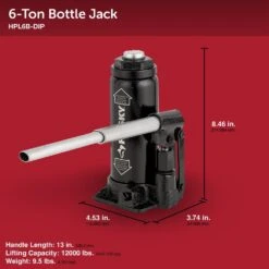 Husky 6-Ton Hydraulic Bottle Car Jack -Husky Shop husky bottle jacks hpl6b 66 1000