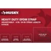 Husky 4 In-3 4 In Adjustable Heavy Duty EPDM Tarp Strap, 4 Pack